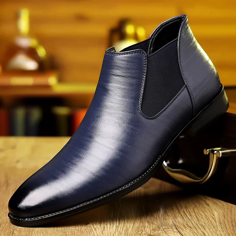 Zapatos de cuero de talla grande para negocios y ocio para hombres