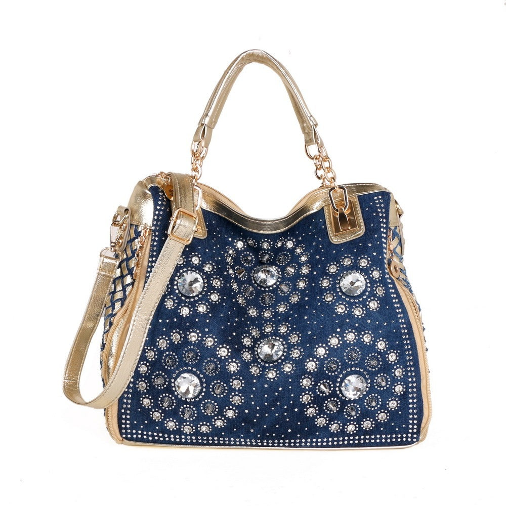 New European And American Fashion Denim Shoulder Bag