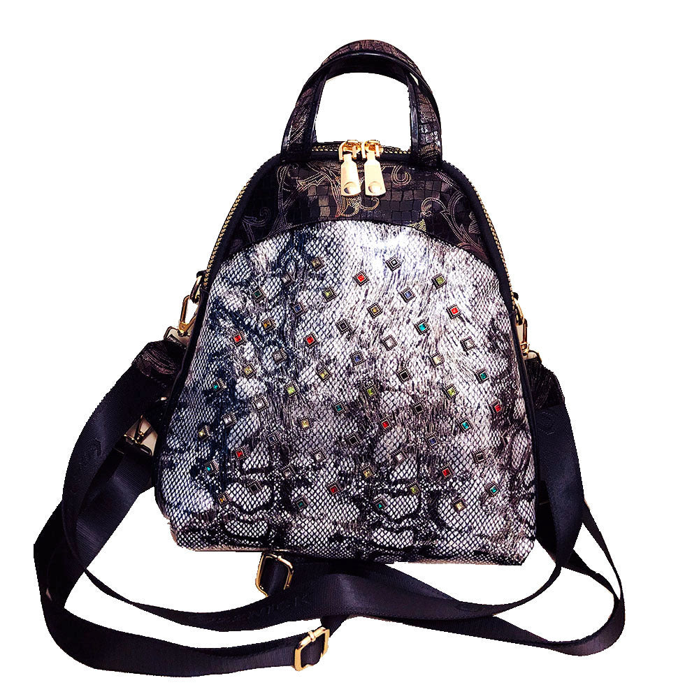 Mochila de moda para mujer Nueva mochila de piel de vaca