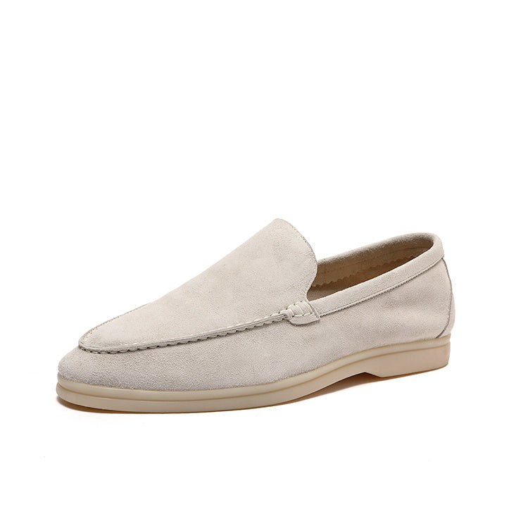 Mocassins en cuir de mouton nubuck à semelle souple pour hommes