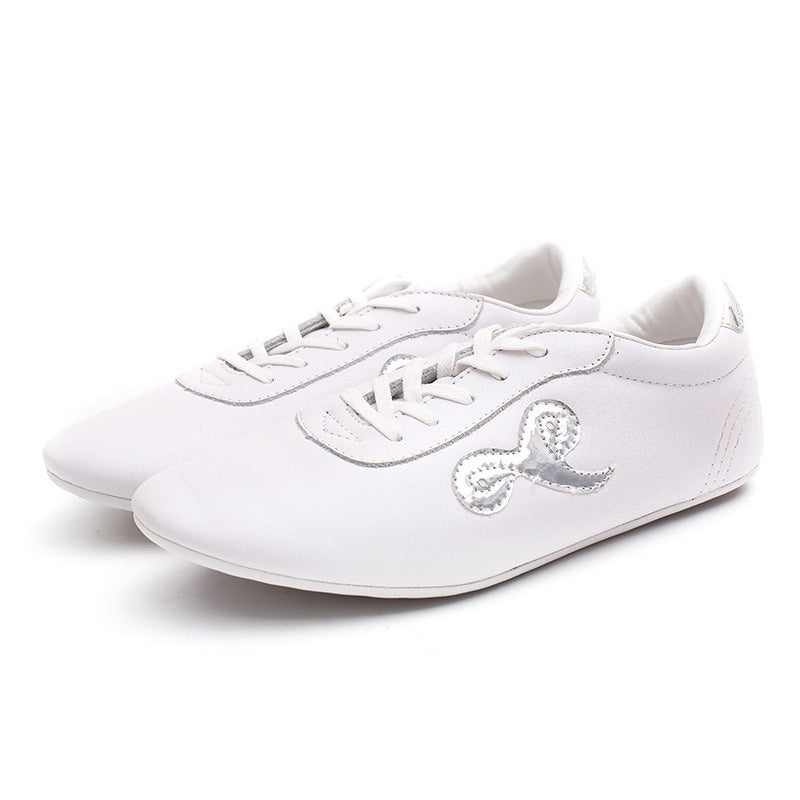 Chaussures de Tai Chi en cuir de vachette avec semelle souple