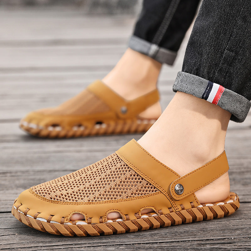 Chaussons tendance pour hommes grande taille deux en un