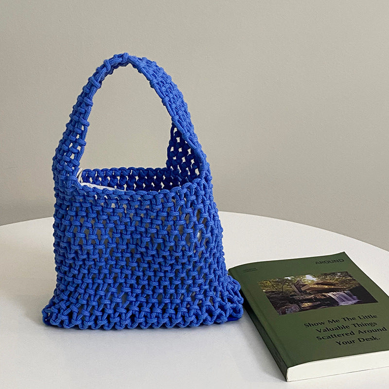 Sac de plage en maille polyvalent tissé à la main