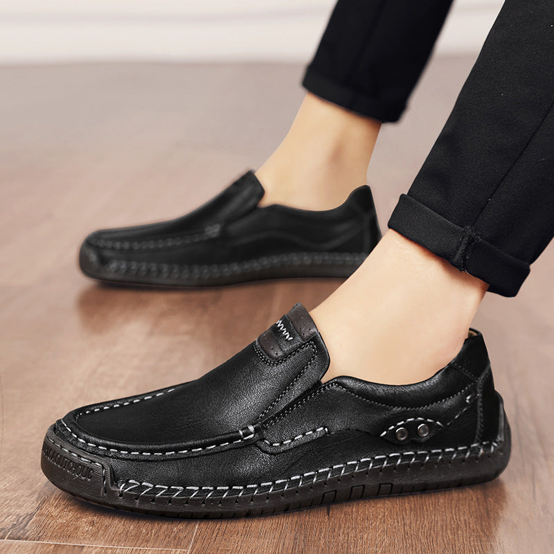 Zapatos de cuero hechos a mano de talla grande para hombre