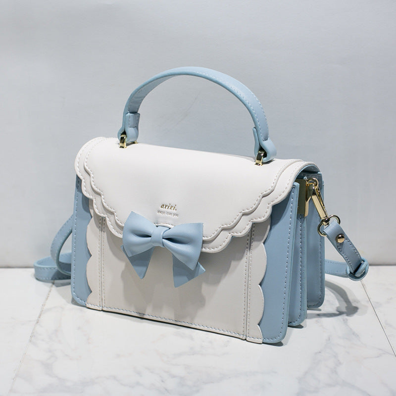 Sac à bandoulière carré avec nœud papillon pour femme, petit sac messager à bandoulière Lolita