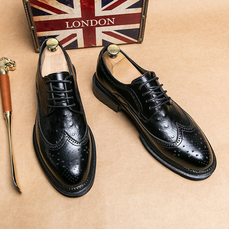 Chaussures d'affaires en cuir pour hommes de style britannique