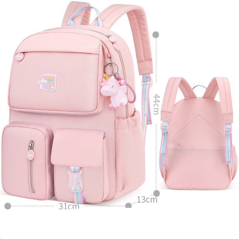 Sac à bandoulière léger pour enfants avec protection de la colonne vertébrale pour filles