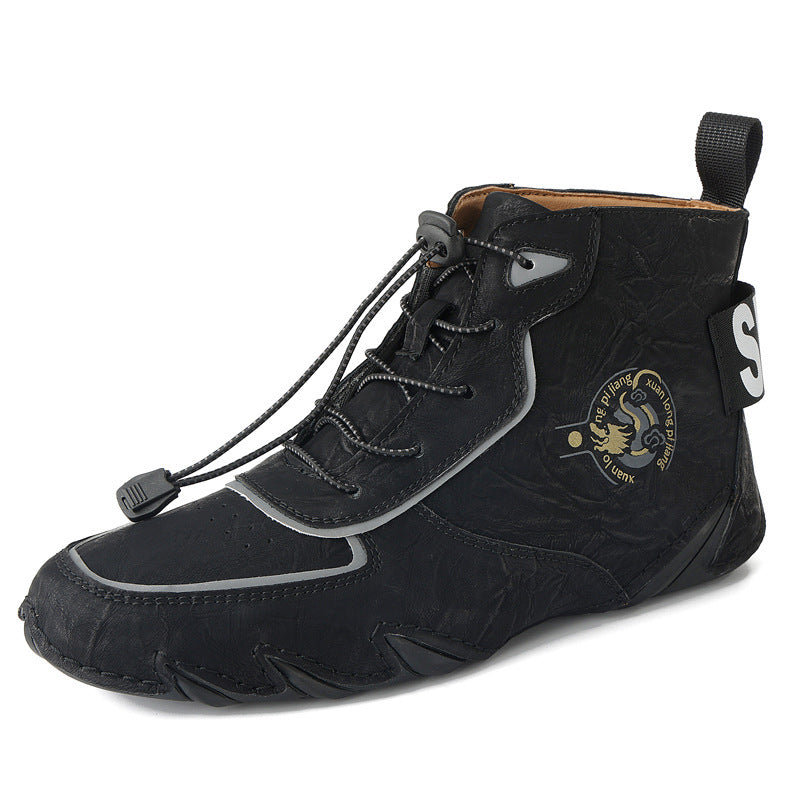 Botas altas Dr. Martens de talla grande para hombre, de piel de vaca, acolchadas con algodón, que mantienen el calor