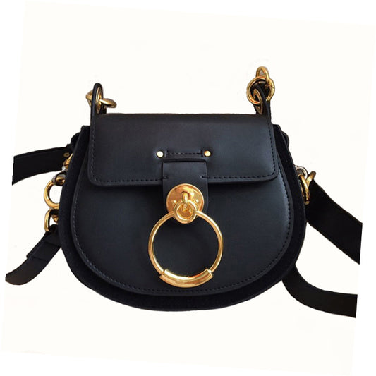 Bolso de hombro ancho retro Bolso retro Bolso de hombro tipo mensajero femenino Tendencia Piggy Saddle