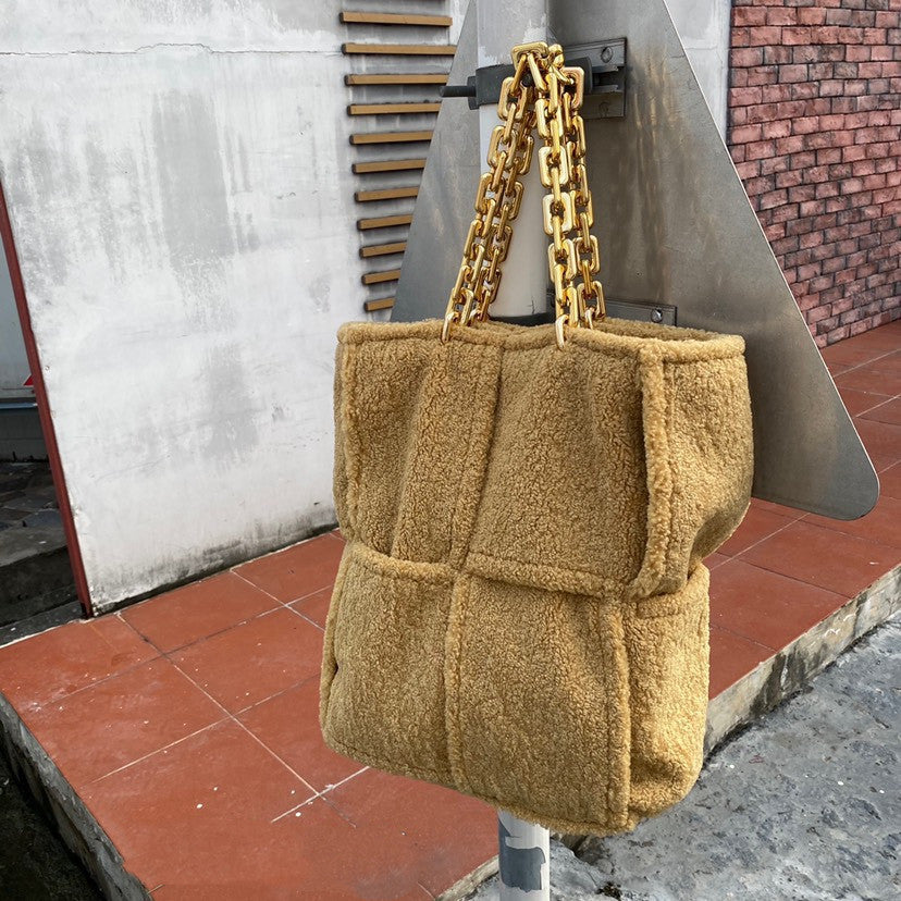 Sac à bandoulière simple en laine tissée polyvalente