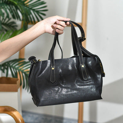 Sac à bandoulière en cuir fait main, tendance et polyvalent pour femme