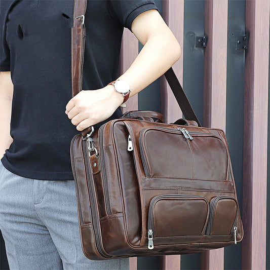 Sac à bandoulière tendance pour homme en cuir ciré