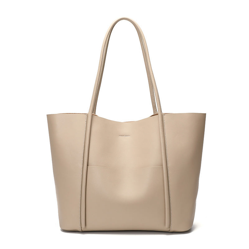 Sac fourre-tout en cuir véritable pour femme