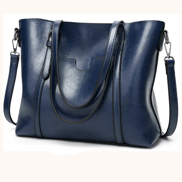 Large-capacity Soft Leather Bag Simple And Versatile