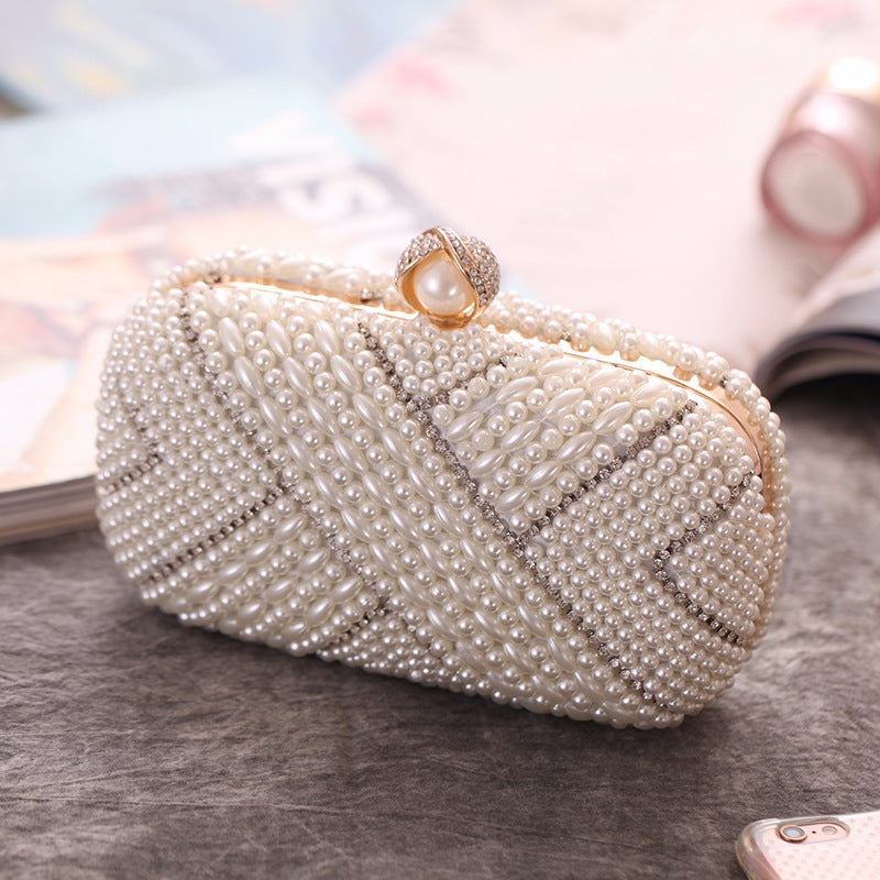 Petit sac carré avec perles pour femme