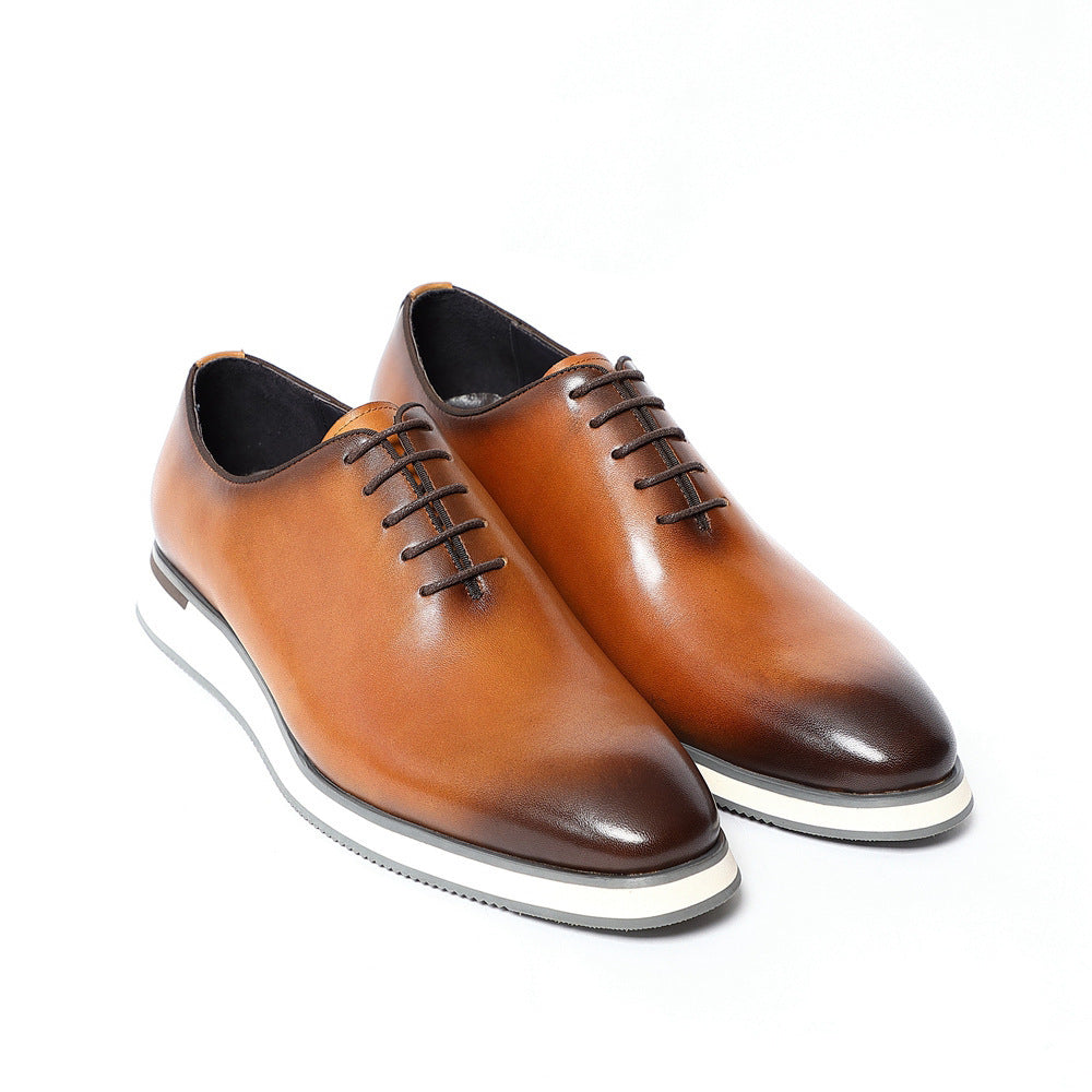 Zapatos de negocios Oxford de alta gama hechos a mano para hombre