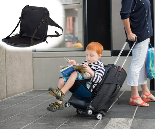 Sit On Children's Travel Artifact Folding Chair Portable Safety Binding Luggage With Seat