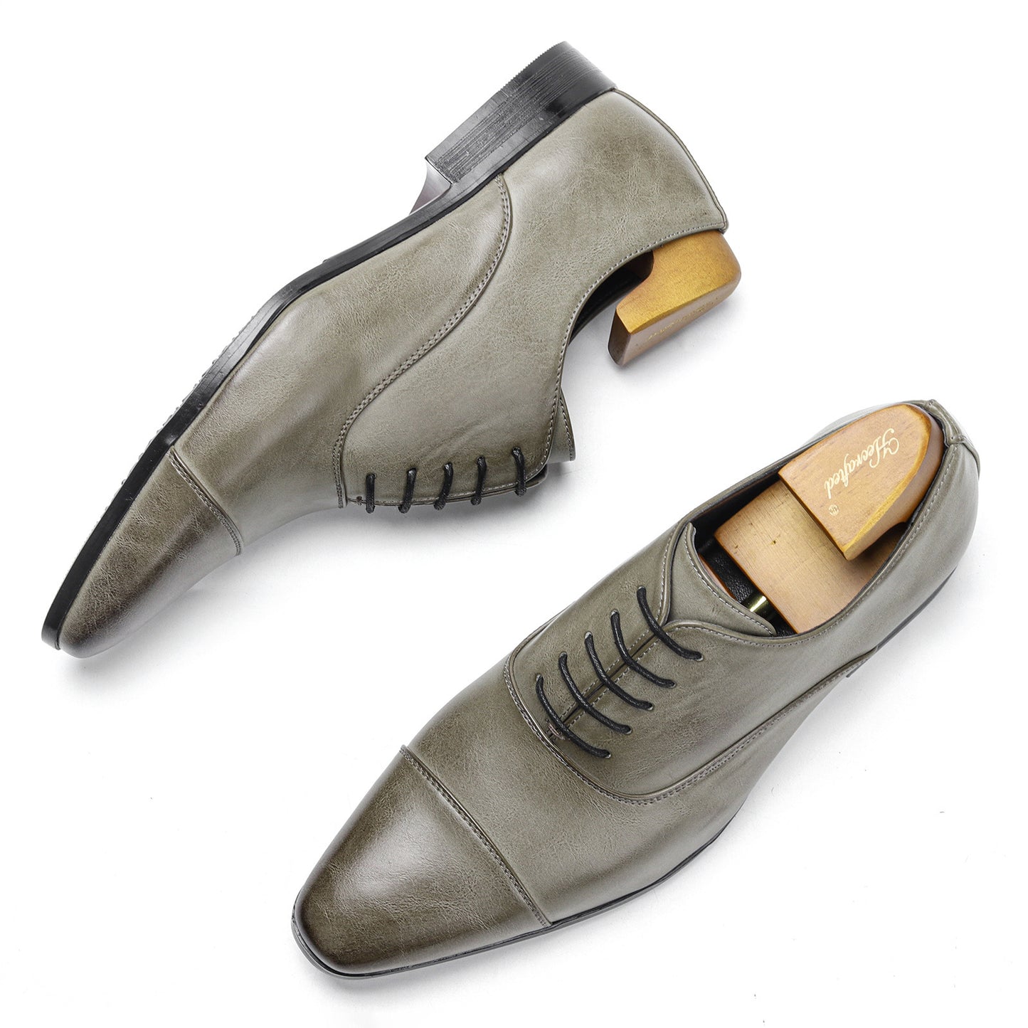 Chaussures d'affaires Oxford pointues haut de gamme Chaussures habillées classiques britanniques confortables de couleur rub