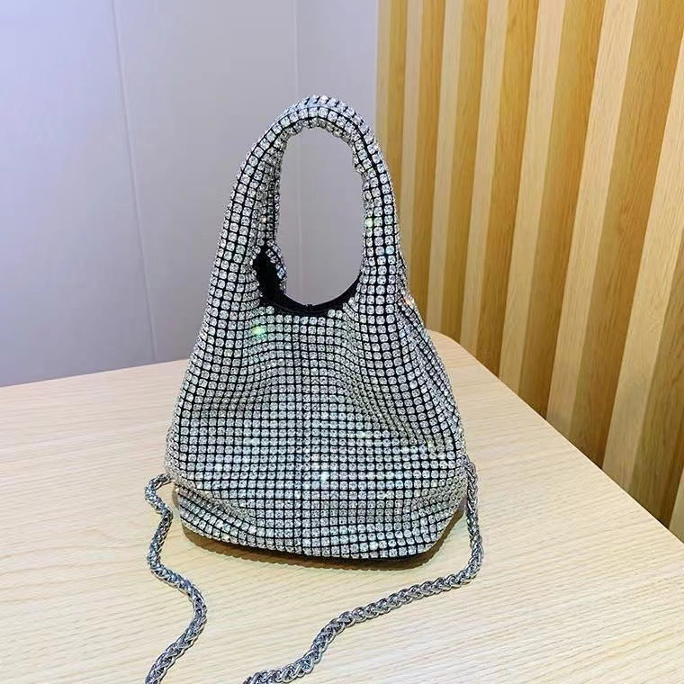 Bolso de noche portátil con cadena y gas para mujer