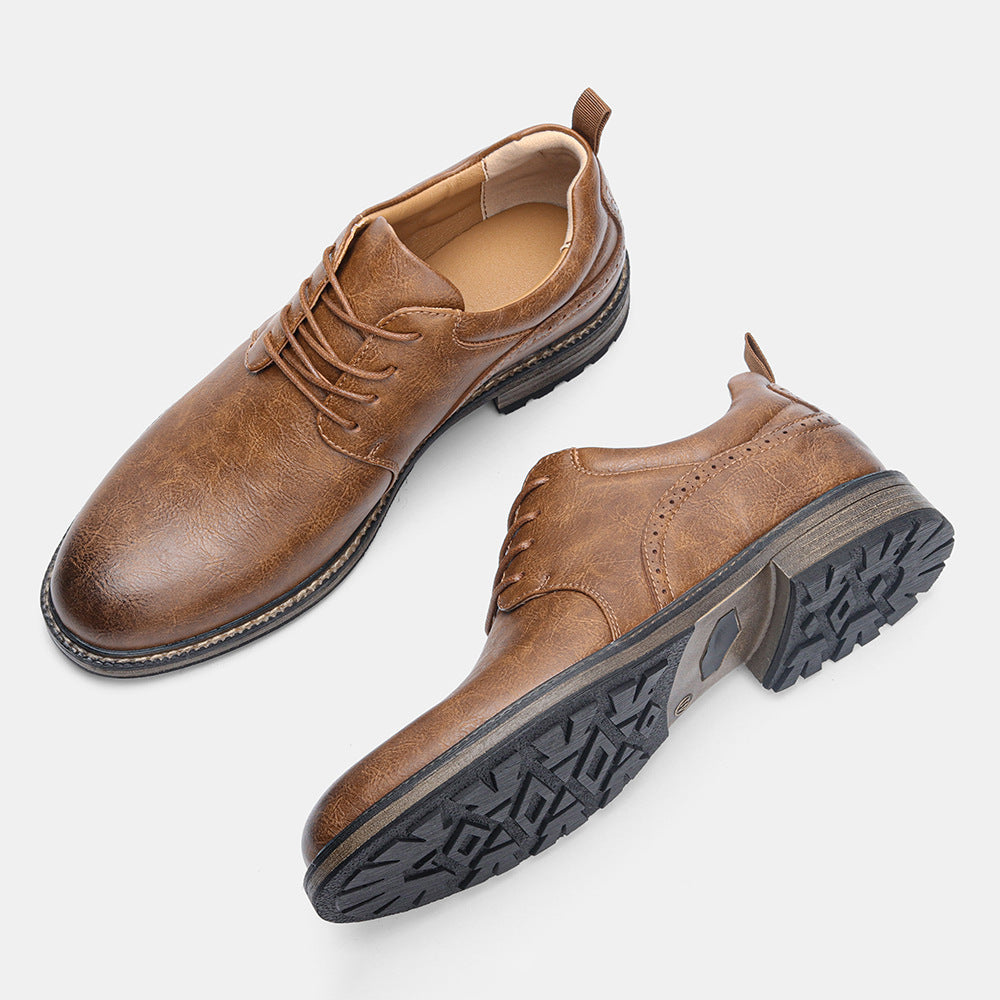 Chaussures en cuir décontractées, confortables et minimalistes pour hommes