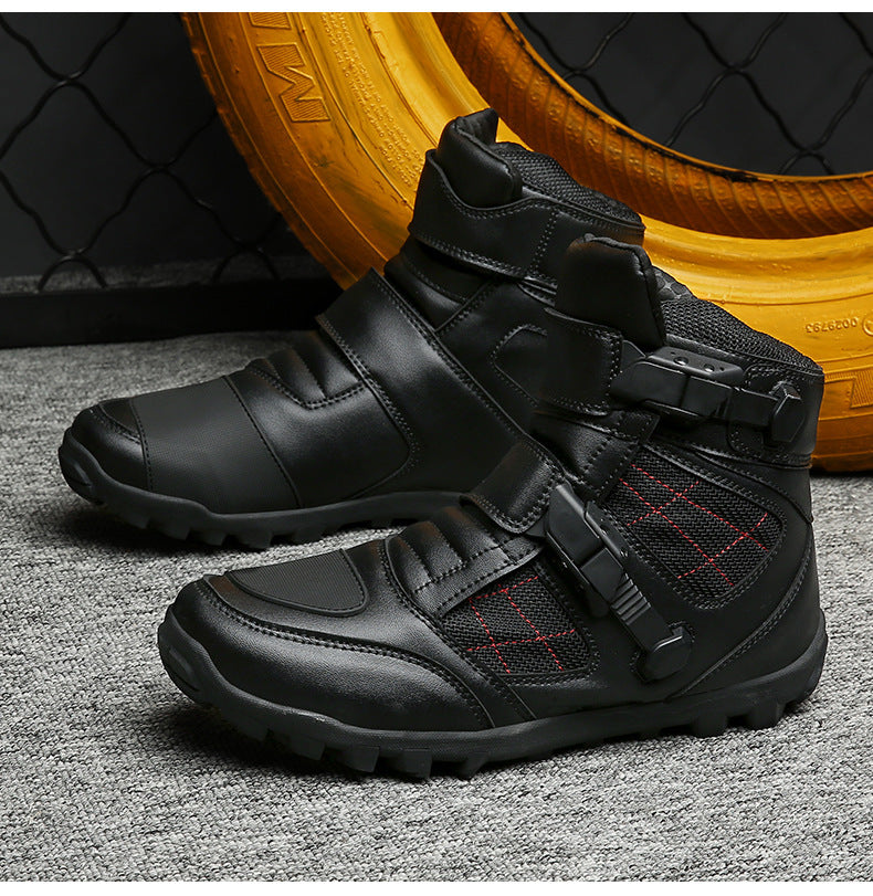 Botas de motociclista coloridas para las cuatro estaciones para caballeros masculinos