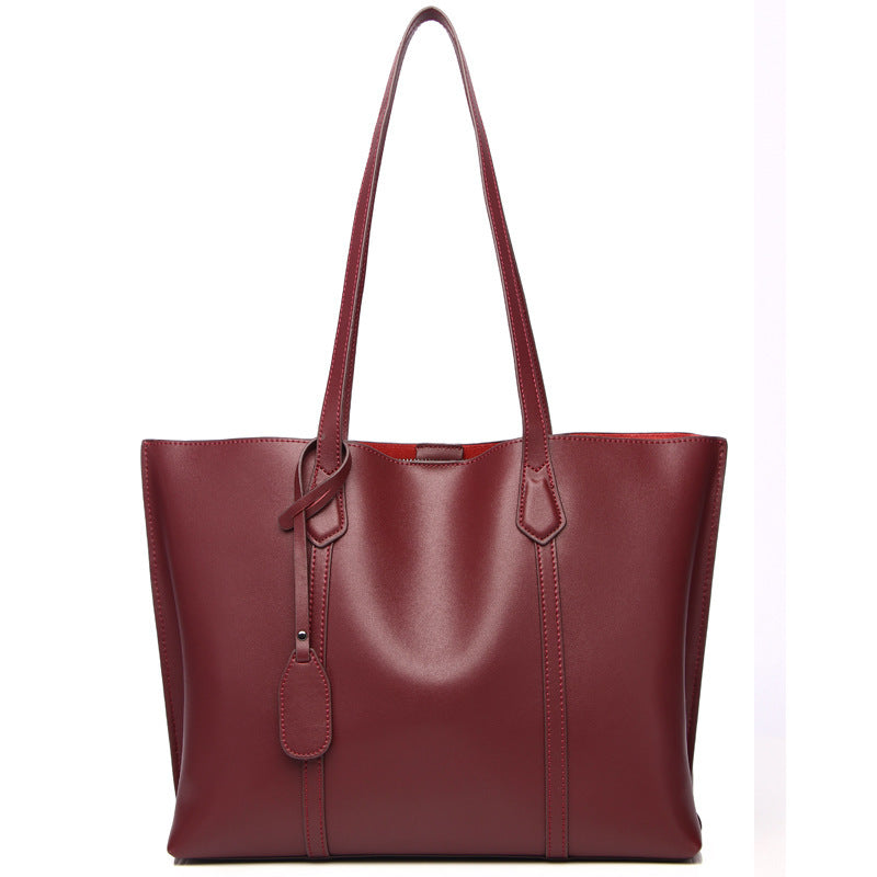 Large Capacity Leather Shoulder Tote Bag