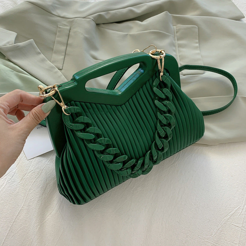 Thick Chain Stripe Crossbody Bag