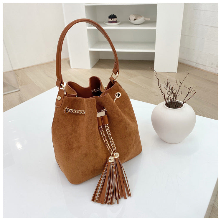 Bolso bandolera con cordón y diseño esmerilado de nueva moda para mujer