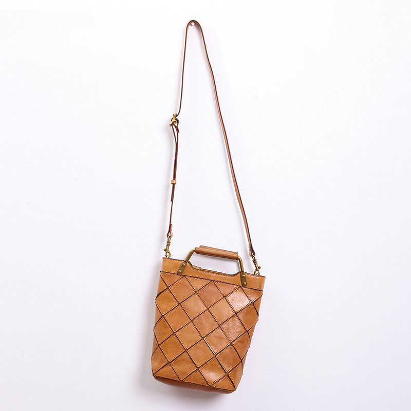 Bolso bandolera retro de mano con un solo hombro para mujer