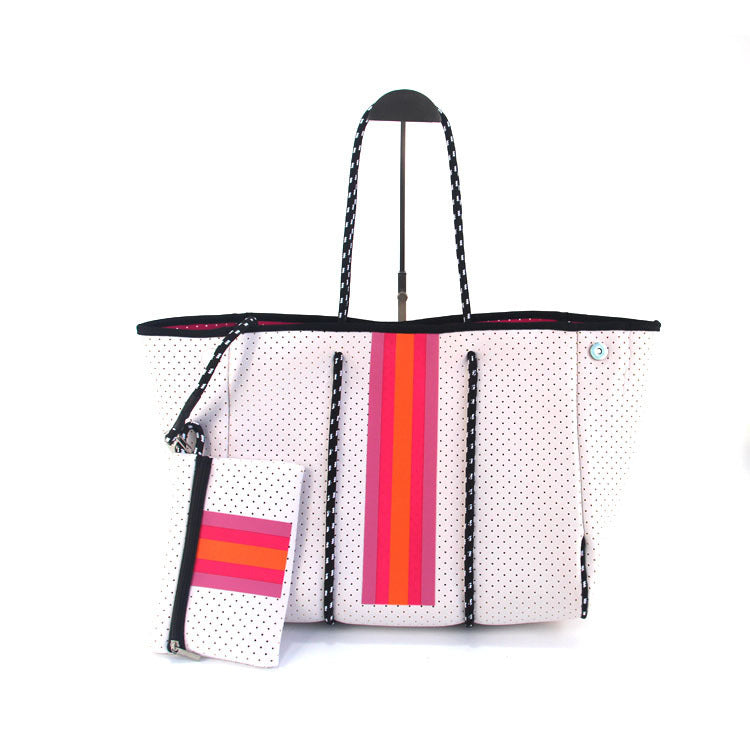 Bolso de playa de moda europea y americana Bolso de hombro de gran capacidad de moda Neopreno