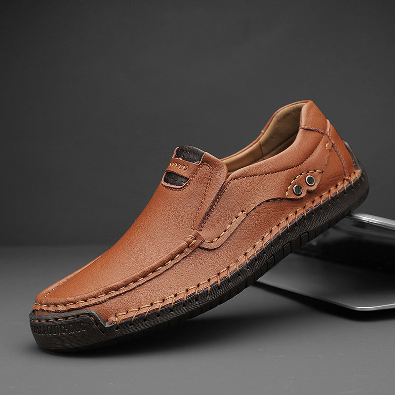 Chaussures en cuir faites main pour hommes de grande taille