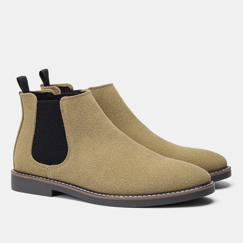 Bottes en cuir de vachette rétro à la mode pour hommes