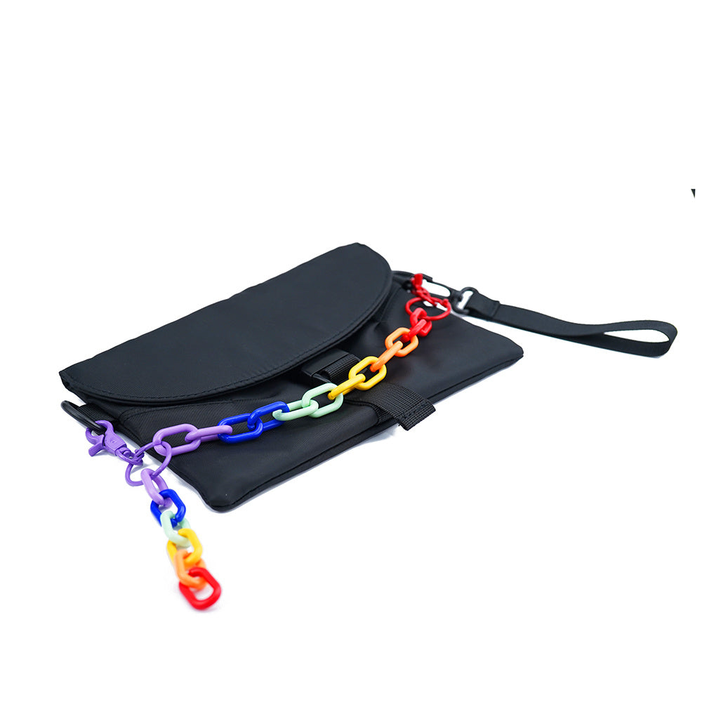 Functional Wind Small Black Bag Creative Design Six-color Rainbow Trend