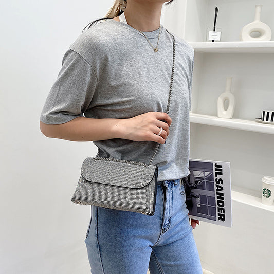 Sac messager tendance pour femme avec chaîne Color Diamond