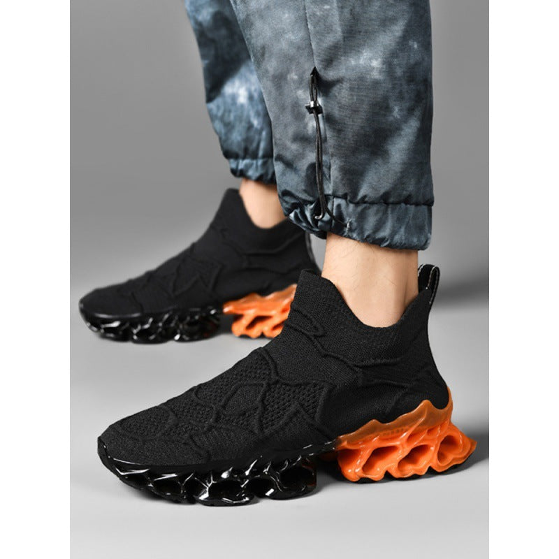 Chaussures d'été pour hommes Baskets en maille respirante Fly-knit