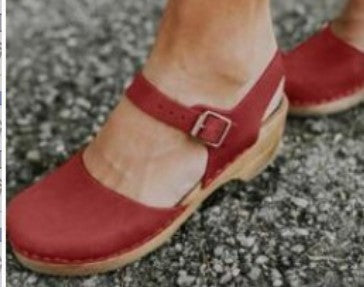 Sandalias de plataforma con punta cerrada para mujer