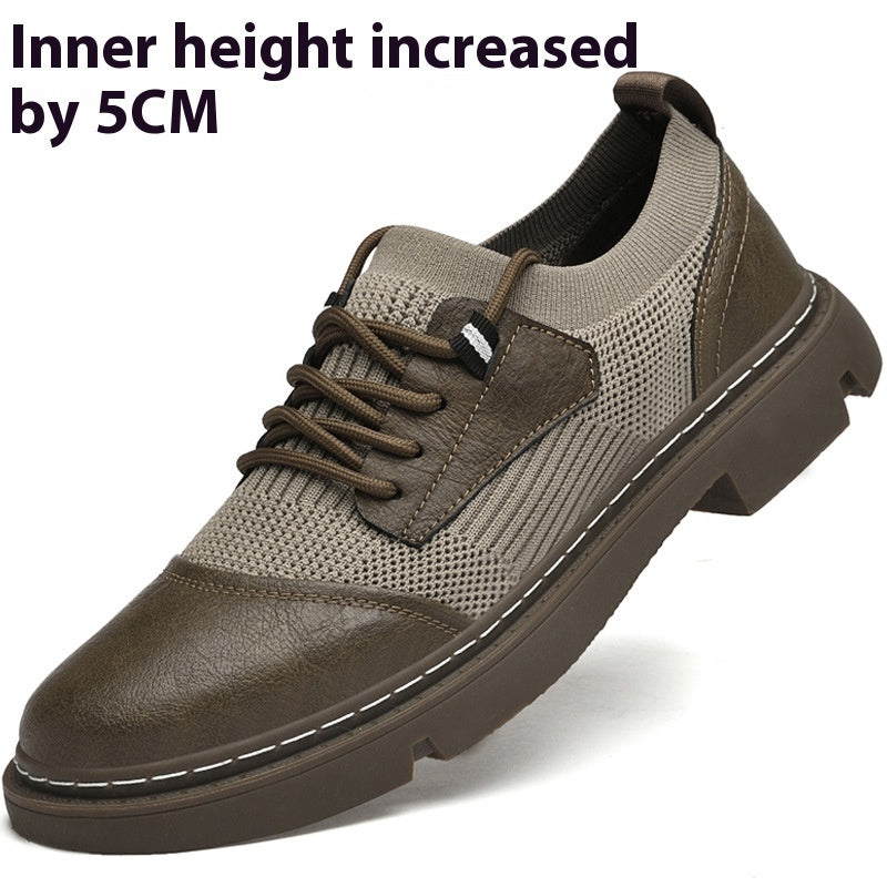 Casual Flying Woven Leather Shoes