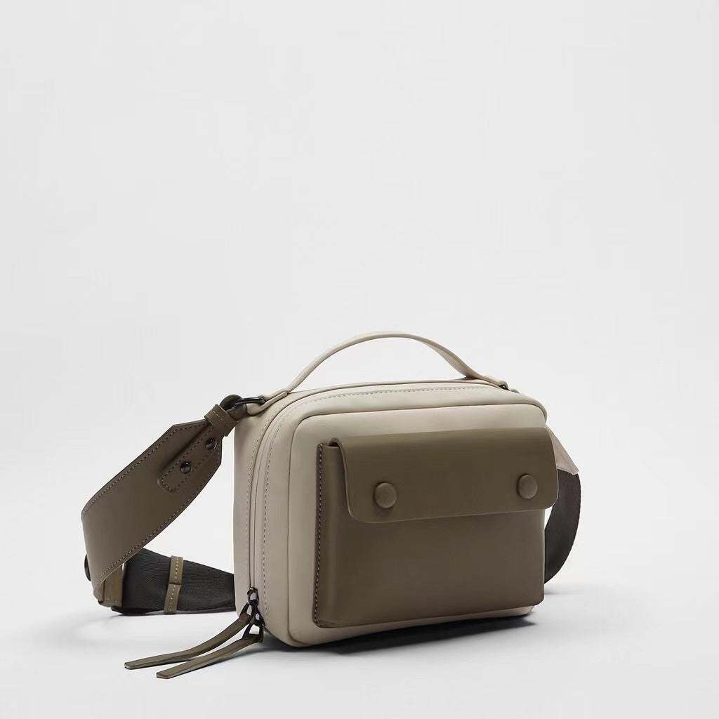 Sac bandoulière marron pour téléphone portable pour hommes et femmes, petit format carré