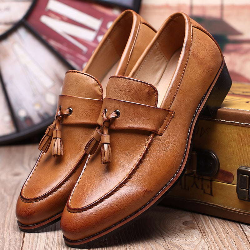 British Retro Slip-on Tassel Loafers Men's Casual