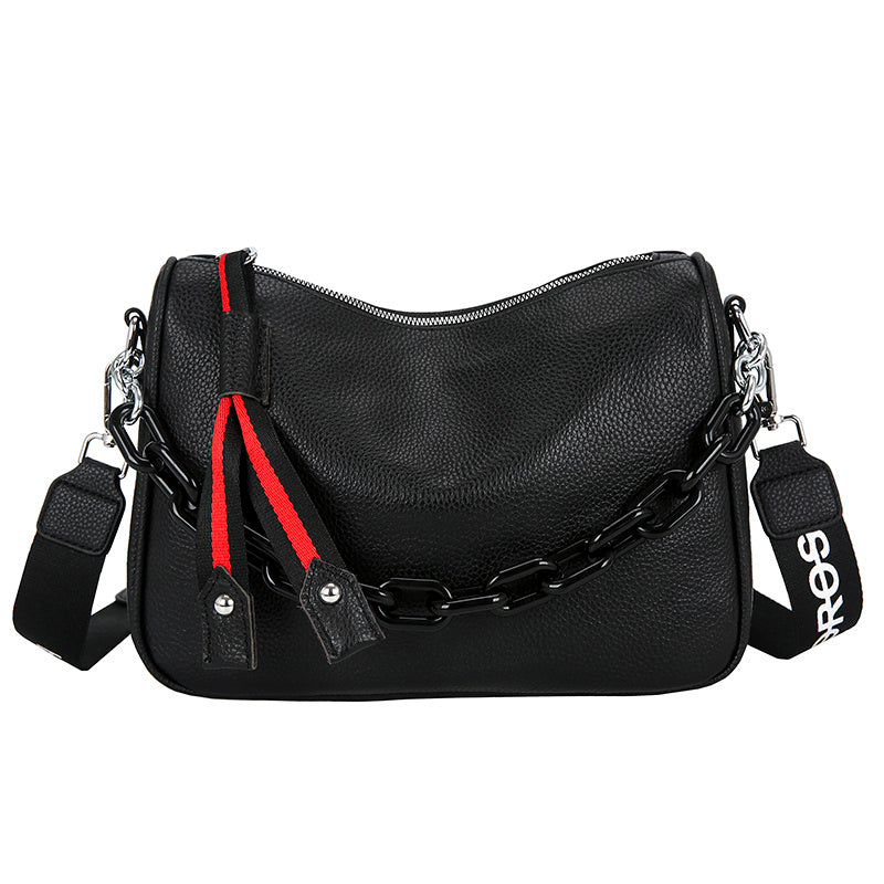 High Quality Chain Female Shoulder Bags Luxury Brand Cowhide Ladies Messenger Bag