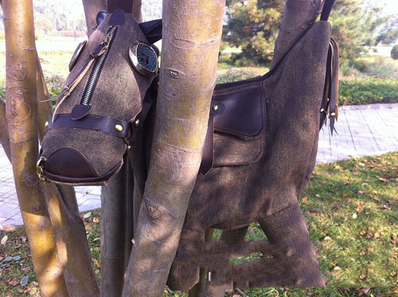 Bolso de mensajero para estudiantes en pareja, bolso de burro con personalidad