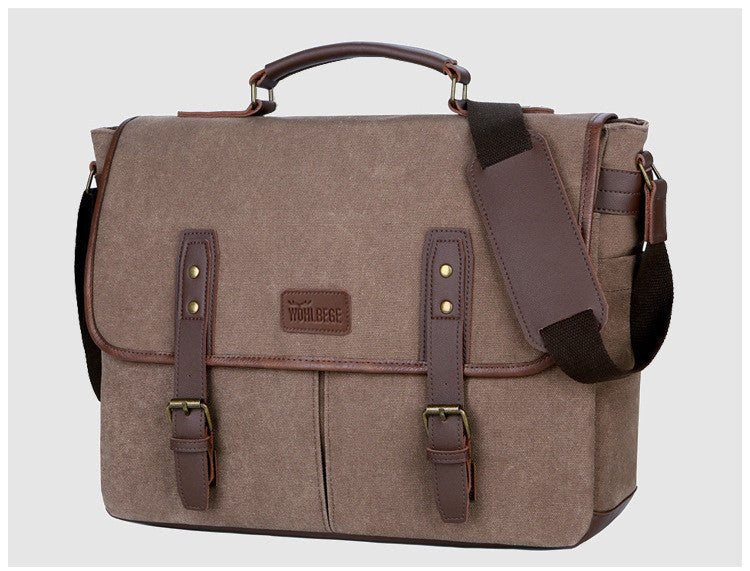 Sac messager portable de voyage en toile pour homme