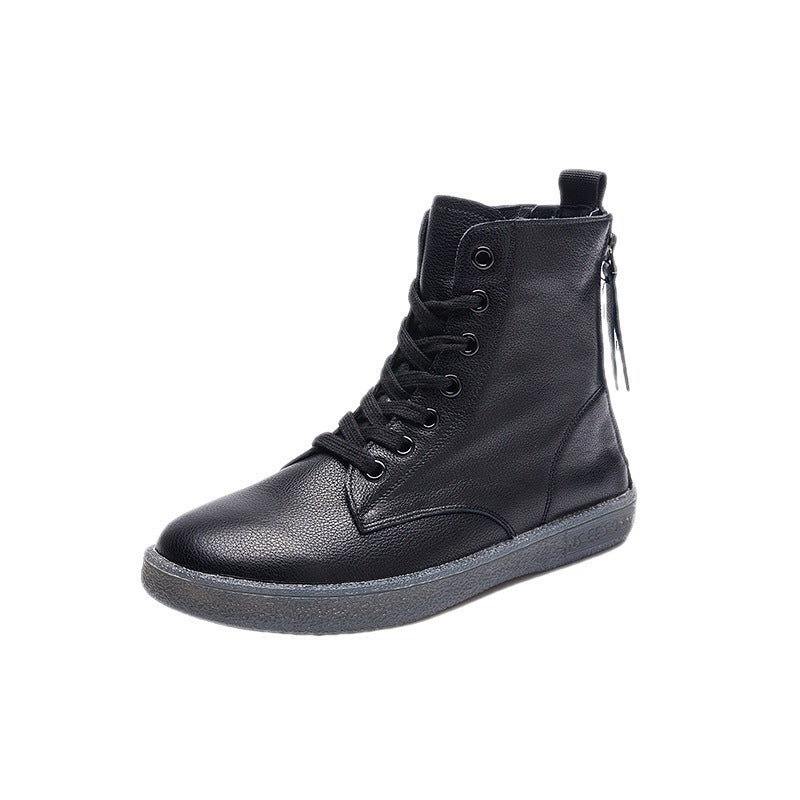 Botas Martin de piel suave con doble cremallera para mujer