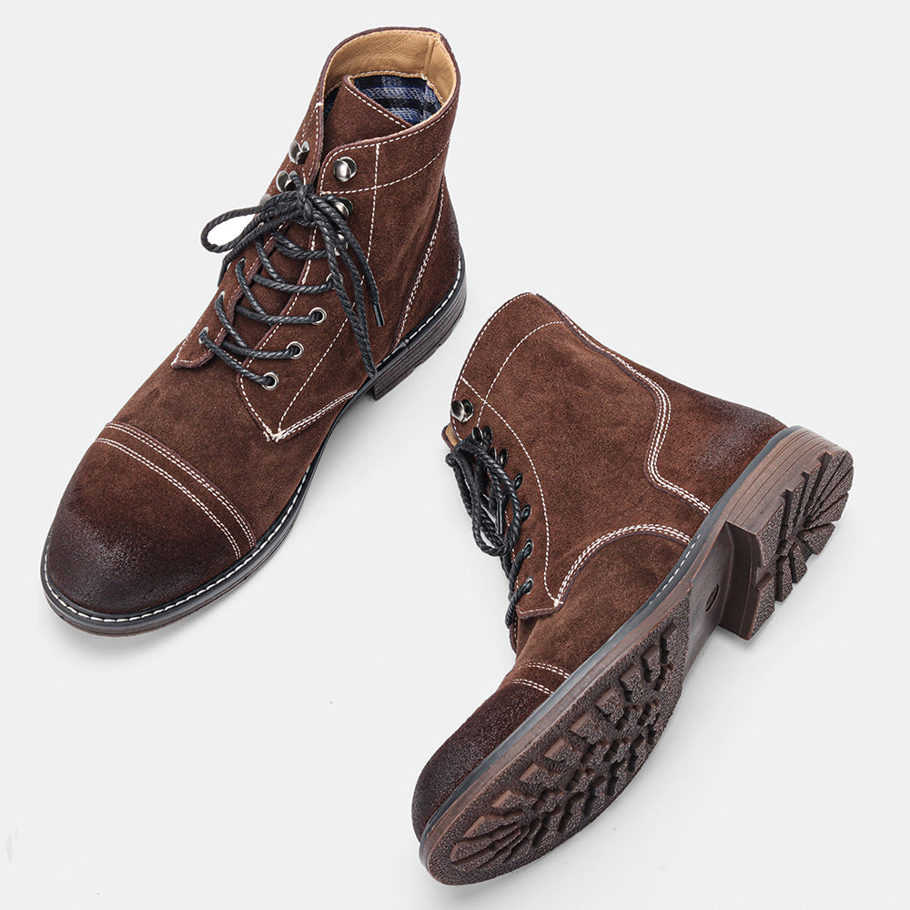 Bottes Martin en cuir de vachette pour hommes