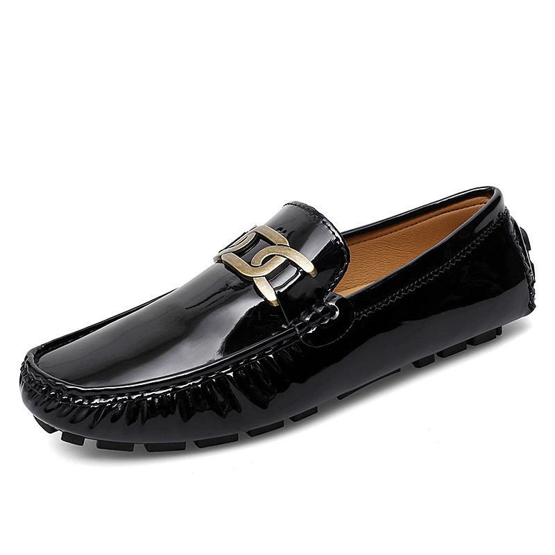 Spring Men's Patent Leather Glossy Gommino Women