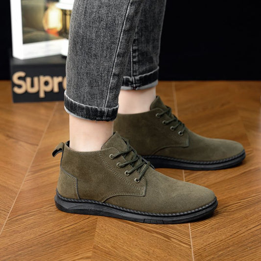 Botas Martin para hombre, de estilo británico, informales, de caña alta, a juego y modernas, para estudiantes y actividades al aire libre