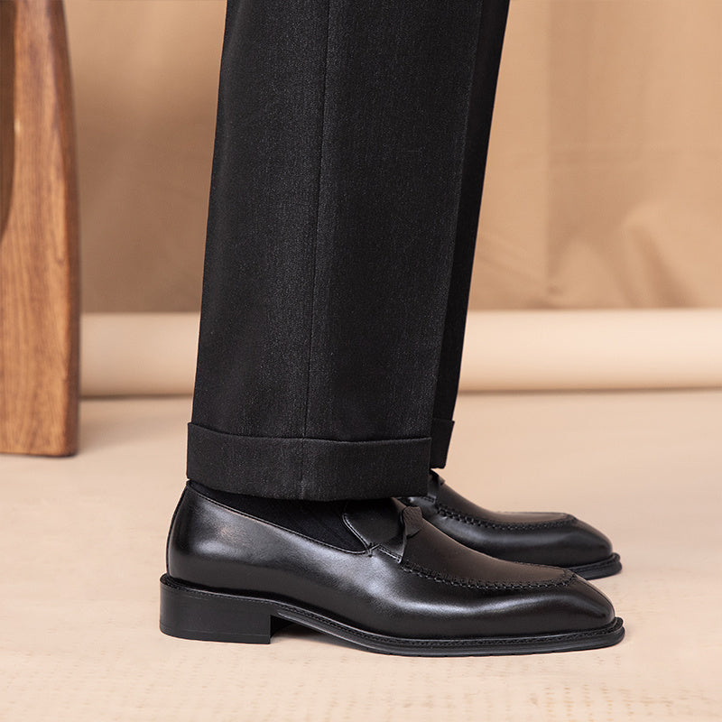 Chaussures en cuir polyvalentes pour hommes, idéales pour les loisirs, le printemps et l'automne