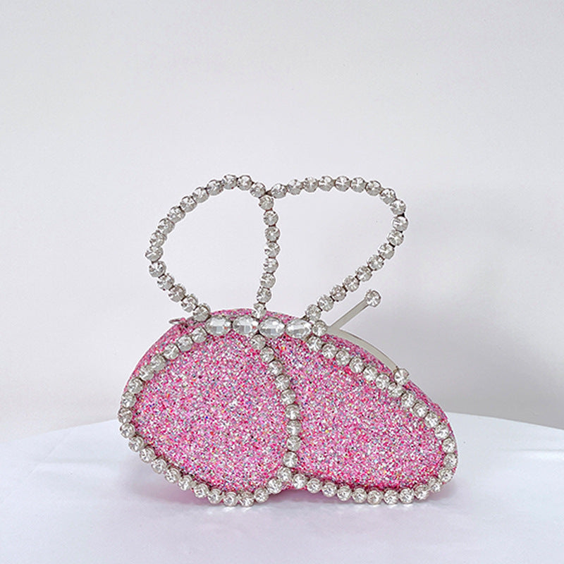 Sac à main papillon strass pour femme