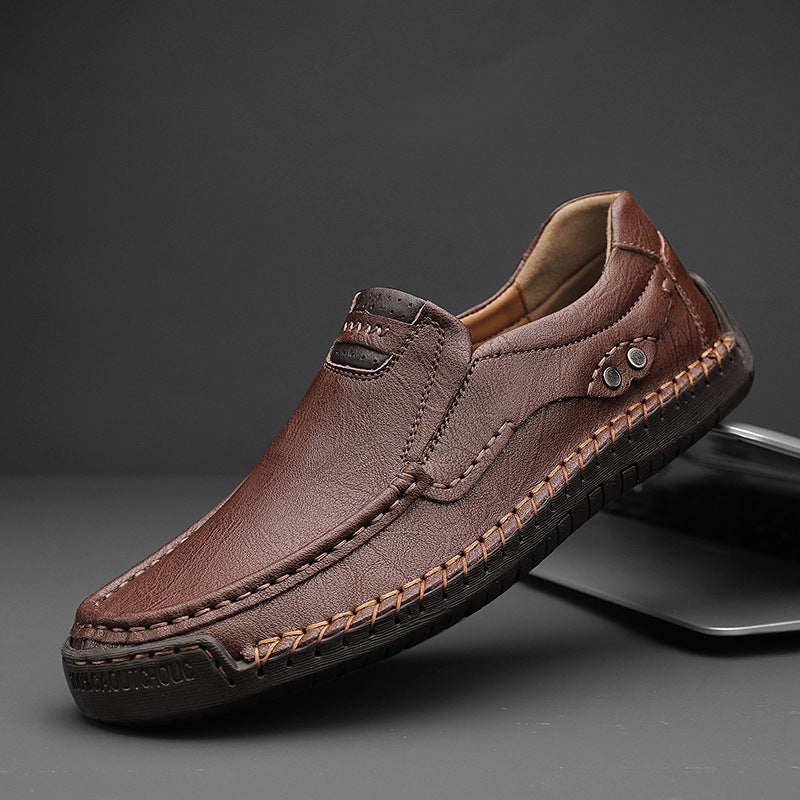 Chaussures en cuir faites main pour hommes de grande taille