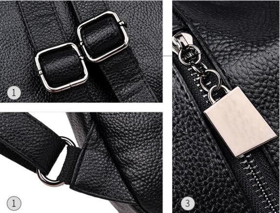 Trendy Korean Version Fashion All-match Ladies Backpack Casual Pu Soft Leather Personality